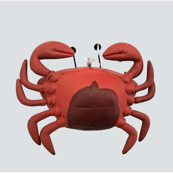 Hallmark Christmas Tree Ornament Red Crab Aw, Snap! Crabby Cancer Sign - Picture 2 of 2